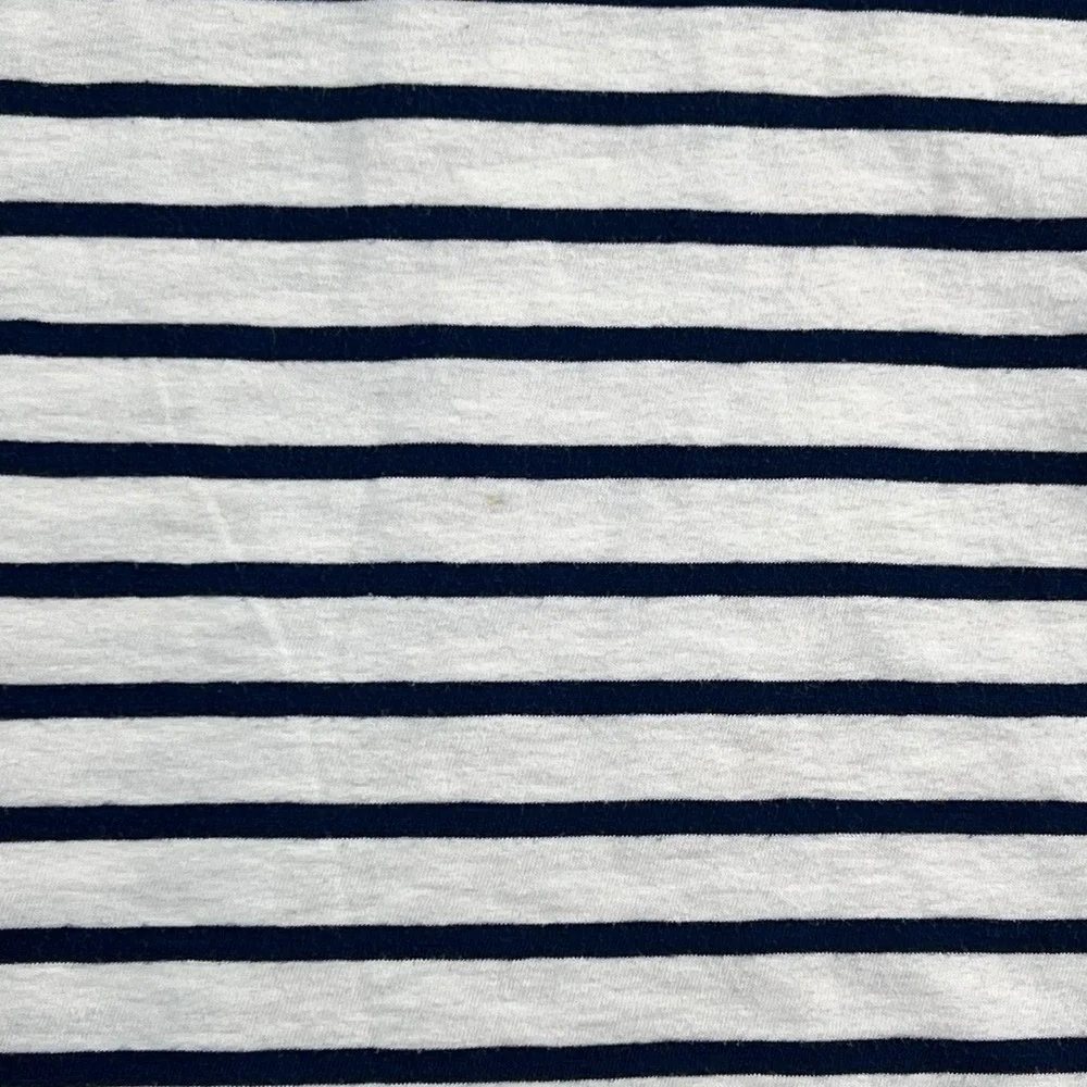J.Crew Womens Striped Short Sleeve Knit T-Shirt Navy‎ White Large